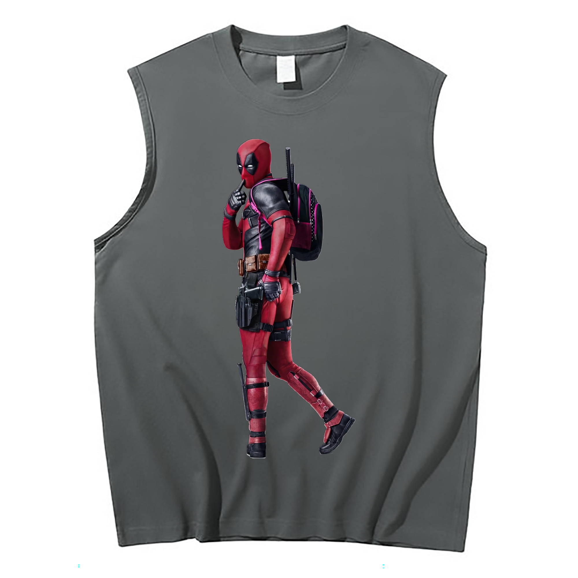 （画像用） Deadpool デッドプール コットン100％タンクトップ（フロントプリント）